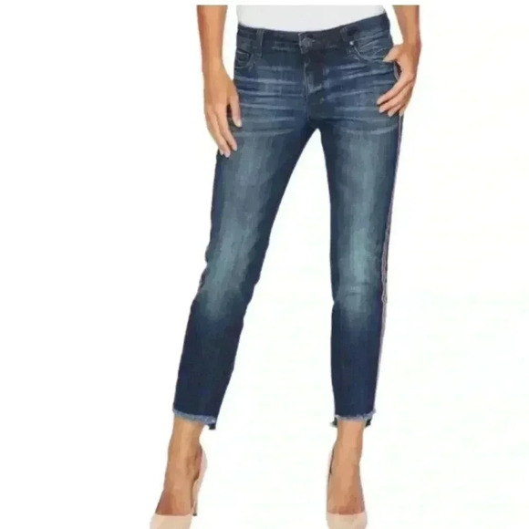 NWT Kut From The Kloth Jeans Reese Fab Ab Ankle Straight Leg High Rise raw hem - Picture 1 of 11